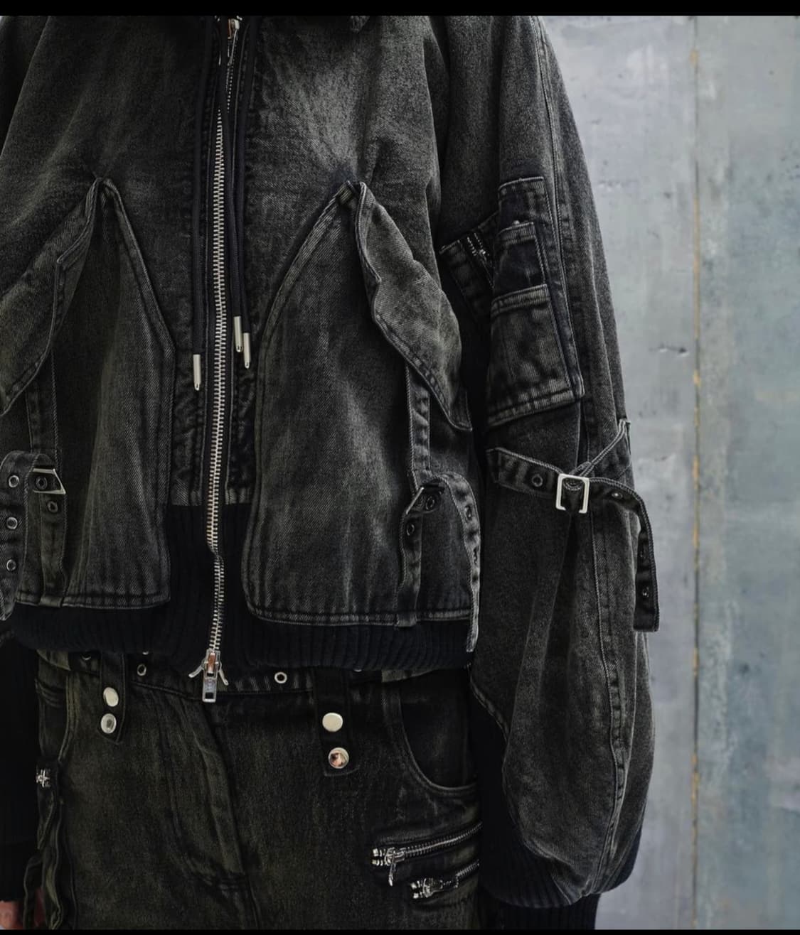 Nofaith studios cargo denim hoodie 상품이미지4