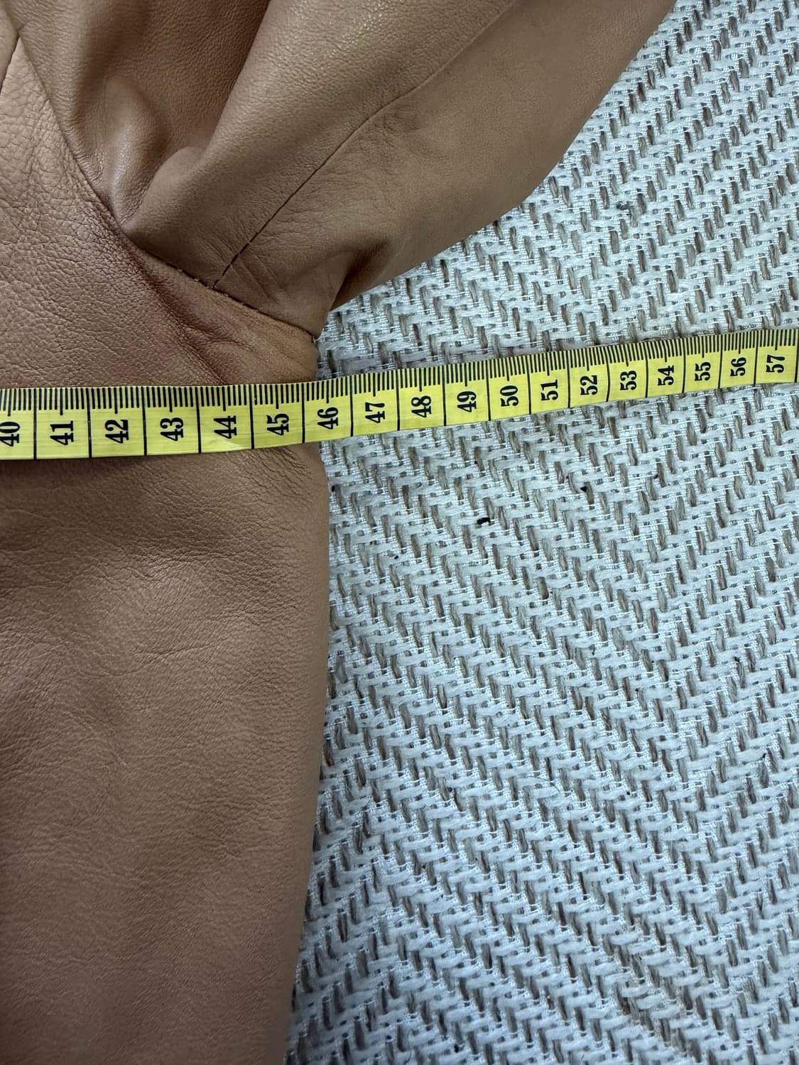 정품) 산드로 여성 브라운 레더 크롭 가죽자켓 82(55) 상품이미지9