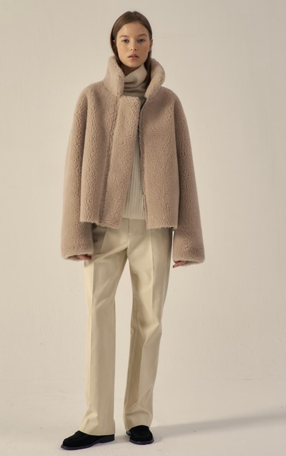 파사드패턴 램스울 블랙 무스탕 상품이미지8