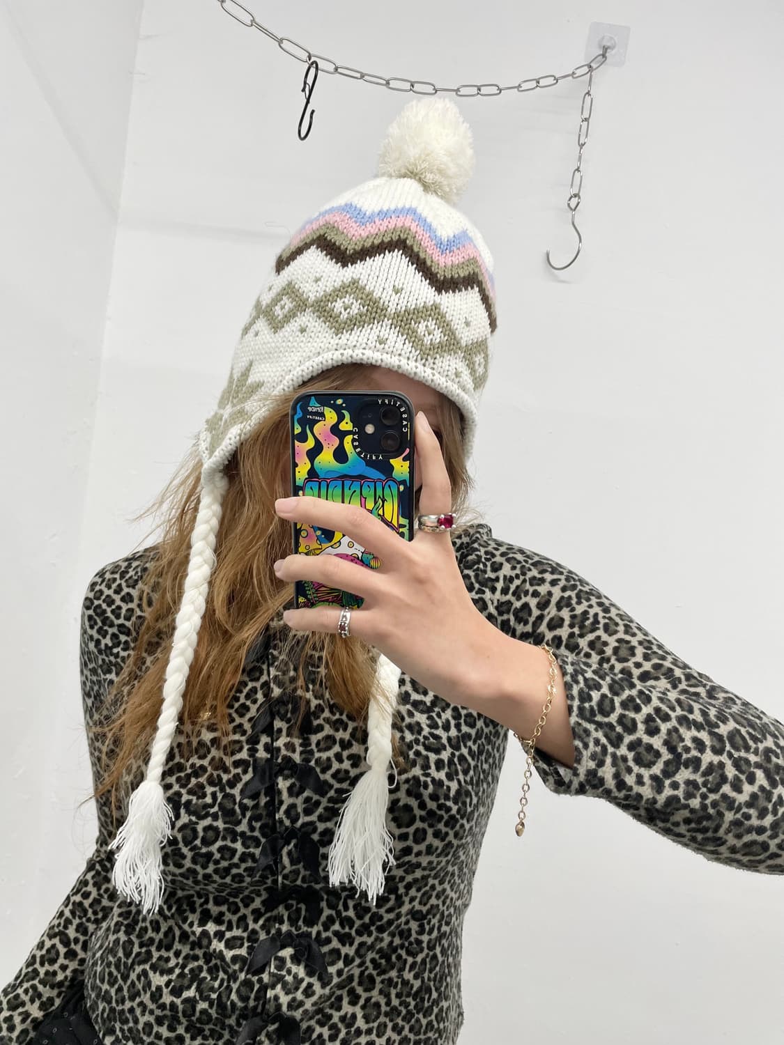 노르딕 방울 이어플랩 비니 상품이미지2