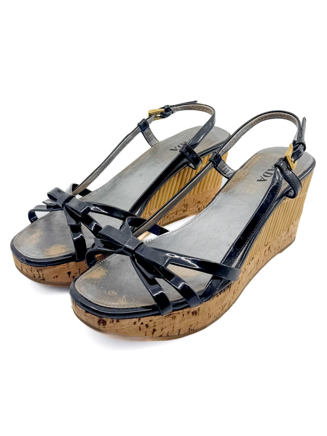 Prada Bamboo Wedge Sandals / 37 상품이미지1