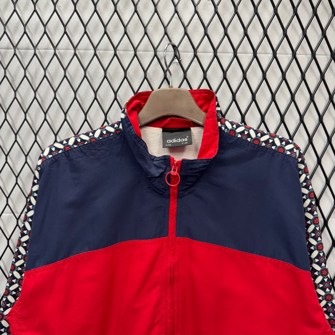 00s 아디다스 올드스쿨 바람막이 사이드 트랙 포인트 네이비 레드 상품이미지3