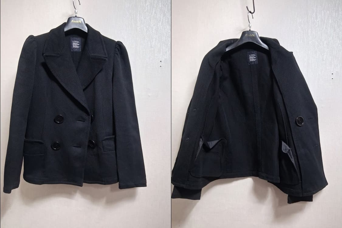 LIMI feu 리미 푸 데님쟈켓 S 퍼프소매 두꺼운 데님 골지텍스처  상품이미지4