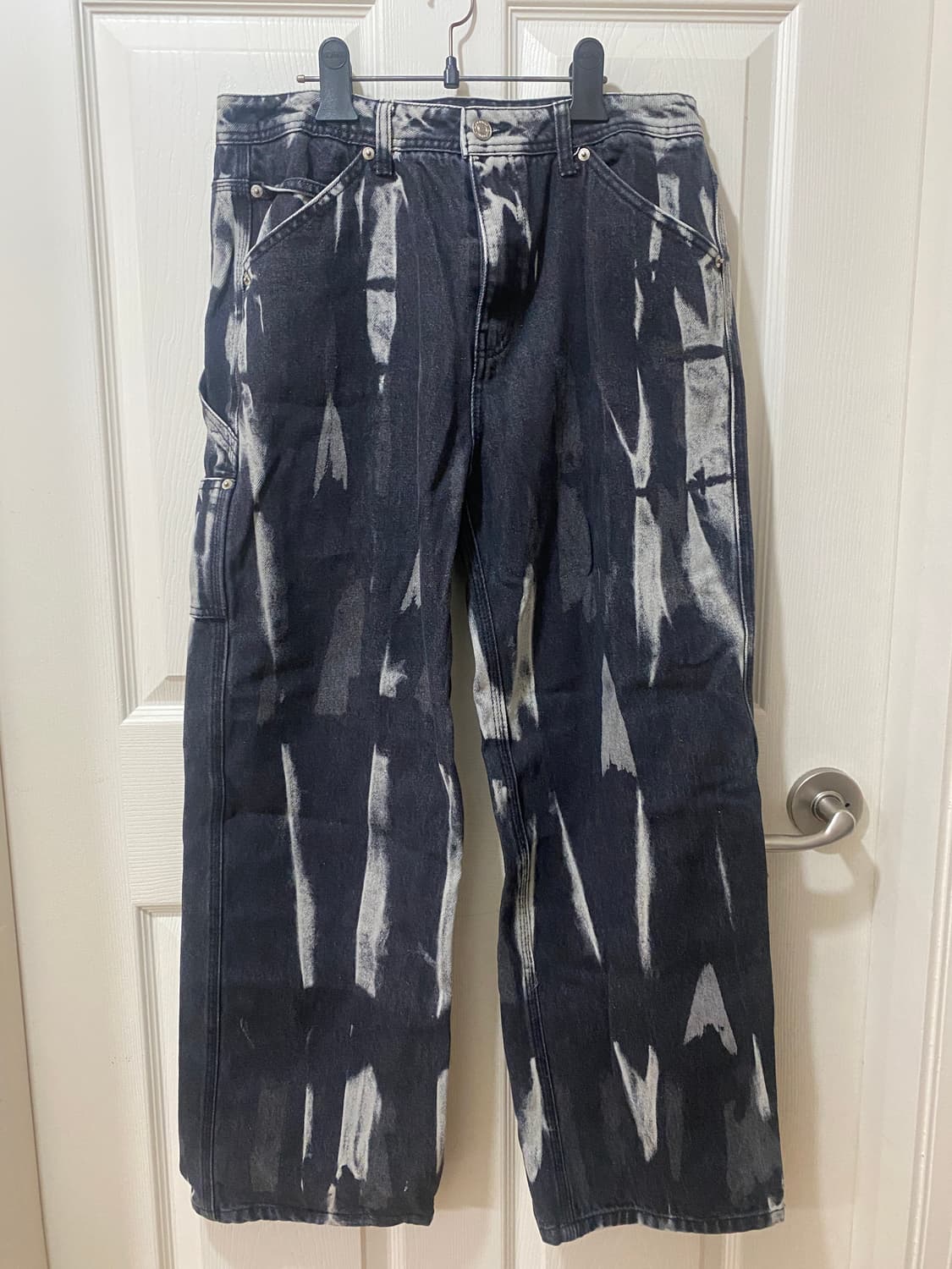 플레이버리즘 타이다이 워시드 카펜터 데님 팬츠 L 상품이미지3