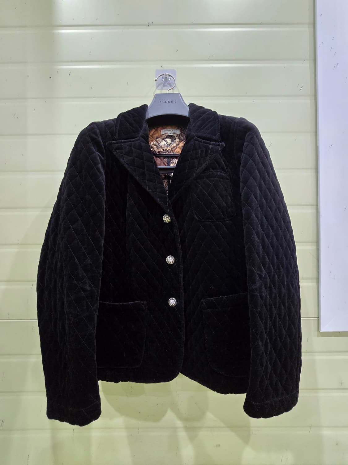 마리아니 블랙 벨벳 퀼팅 자켓 S 상품이미지10