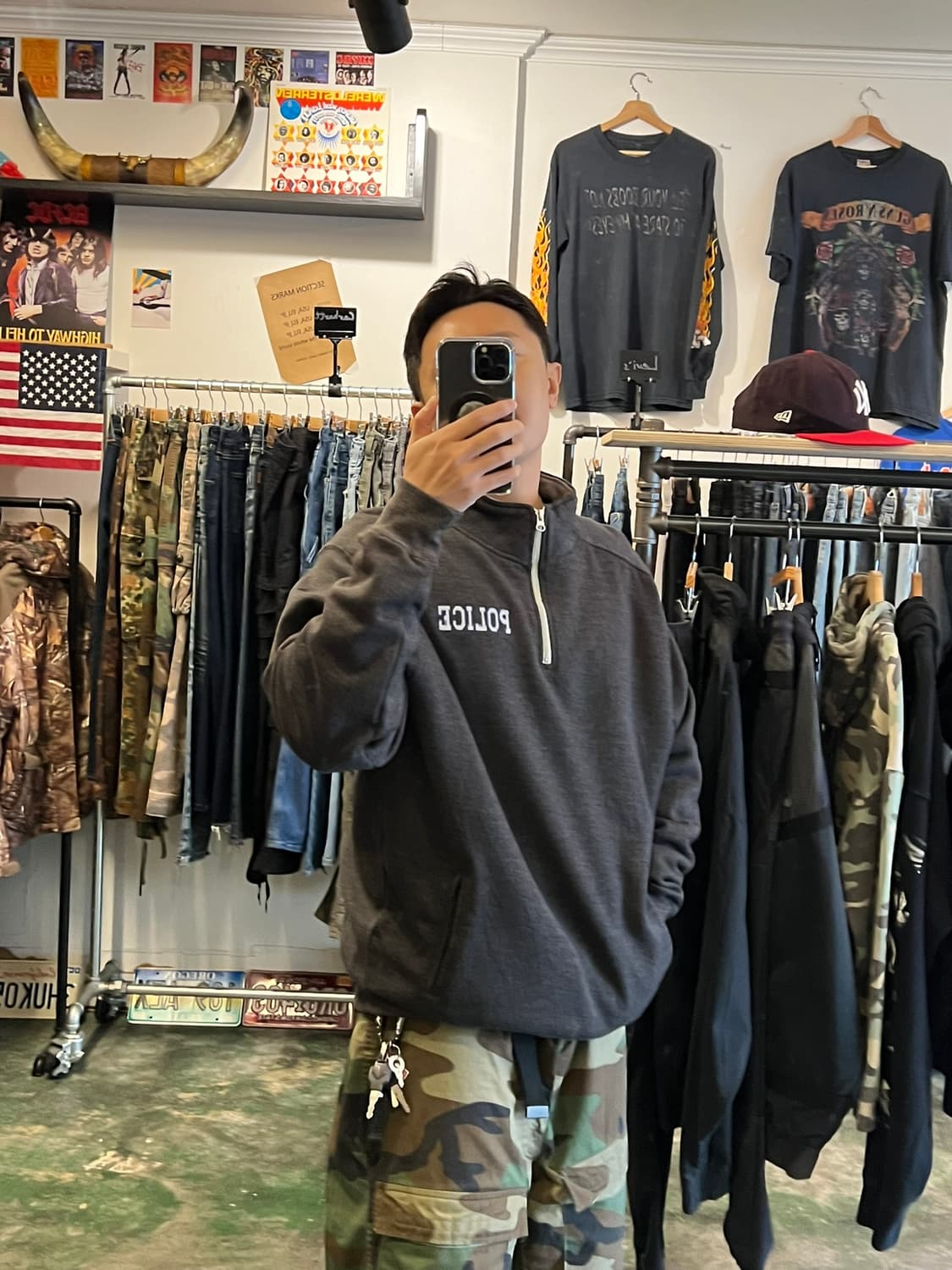 [XL] Pennant 하프집업 아노락 POLICE 맨투맨 상품이미지9