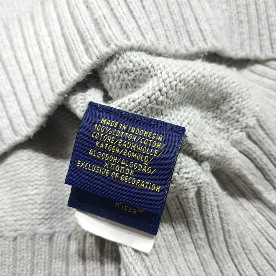 CK004 L 폴로 00s 크루넥 라이트그레이 니트 스웨터 상품이미지5