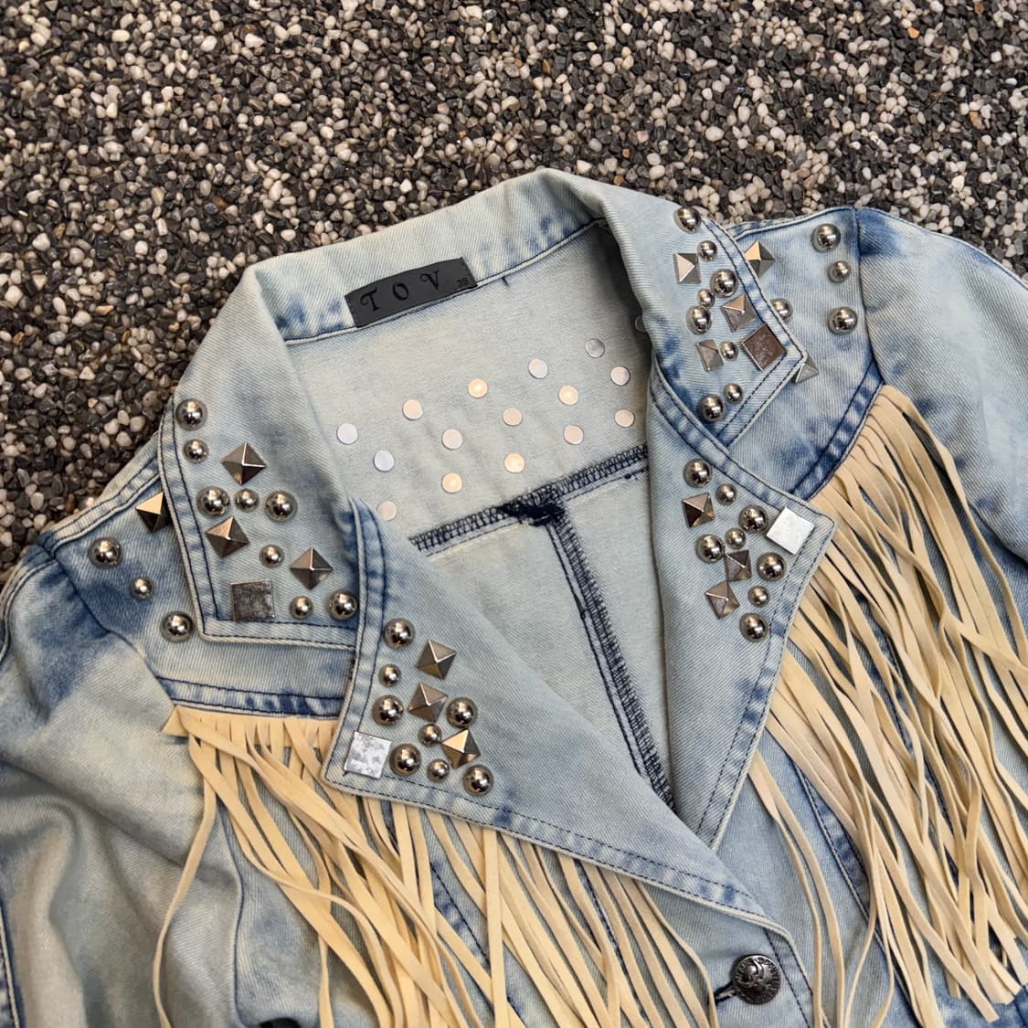 TOV Fringe & Studded 일본 웨스턴 데님 자켓 (55) 상품이미지3