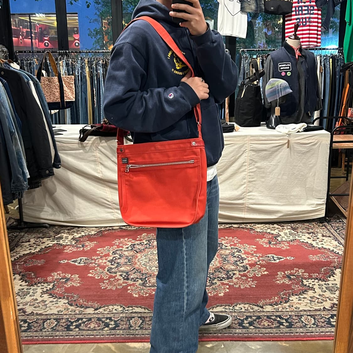 요시다 포터 포터걸 라지 크로스백 숄더백 가방 레드 PG01 상품이미지10