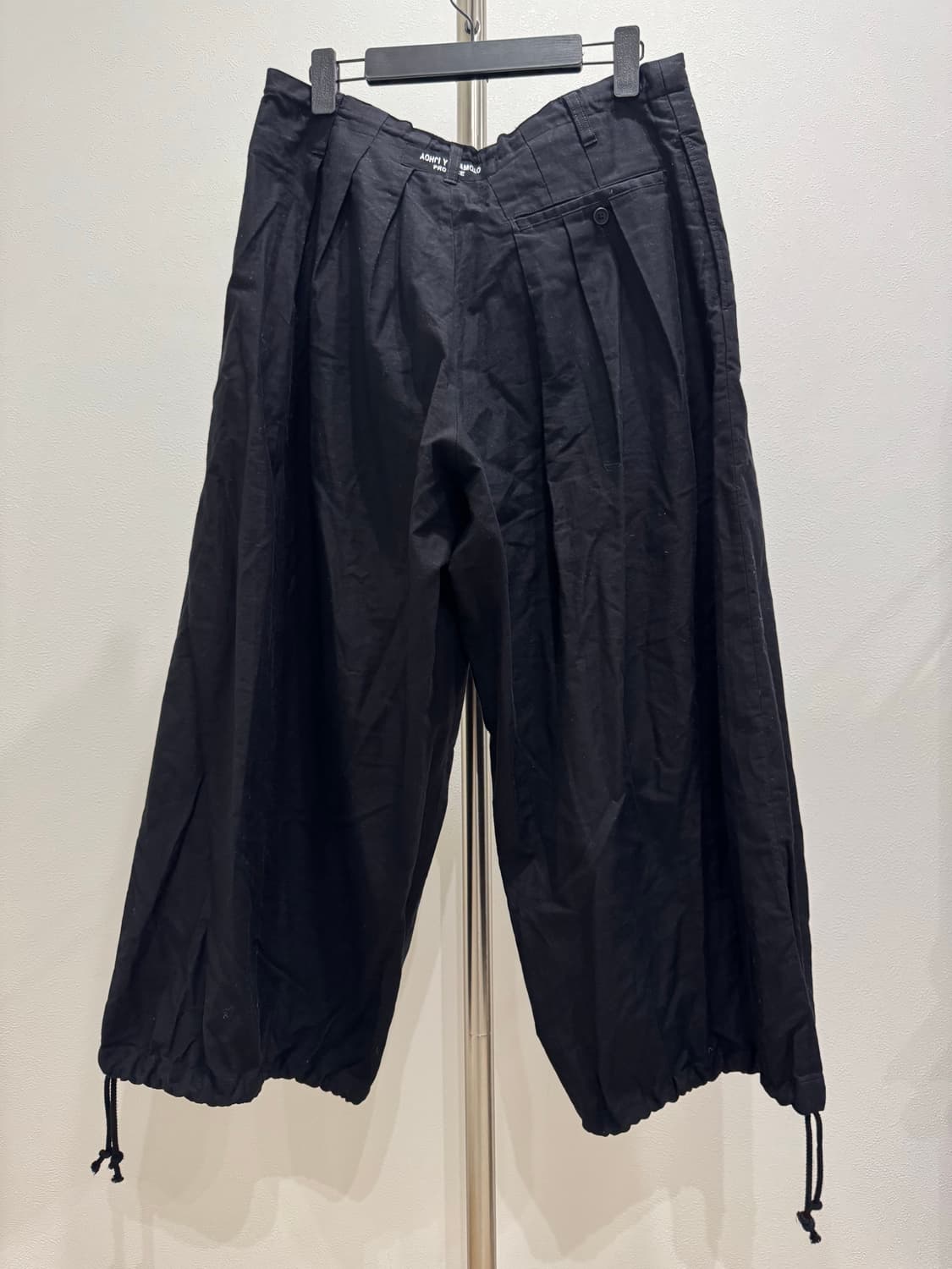 요지야마모토 뿌르옴므 17ss 백로고 와이드 개버딘 벌룬 팬츠 상품이미지3
