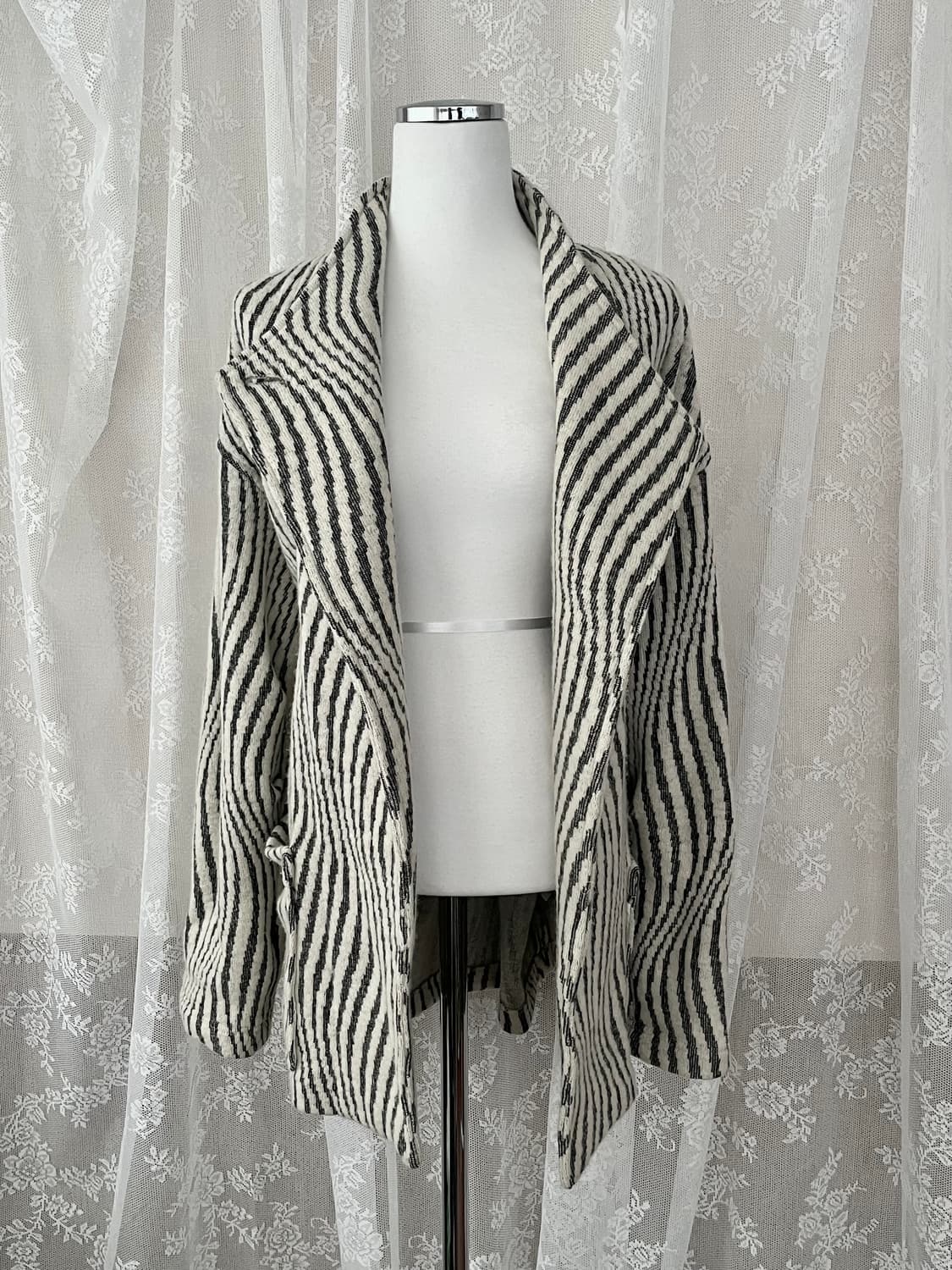 36) 이로 IRO 지브라 패턴 벨티드 울 코트 상품이미지4