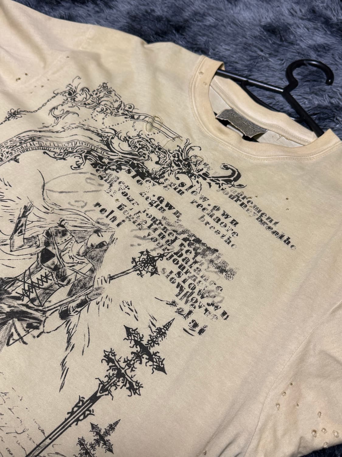 Vkei 무드 리페어 데미지 티셔츠 상품이미지3