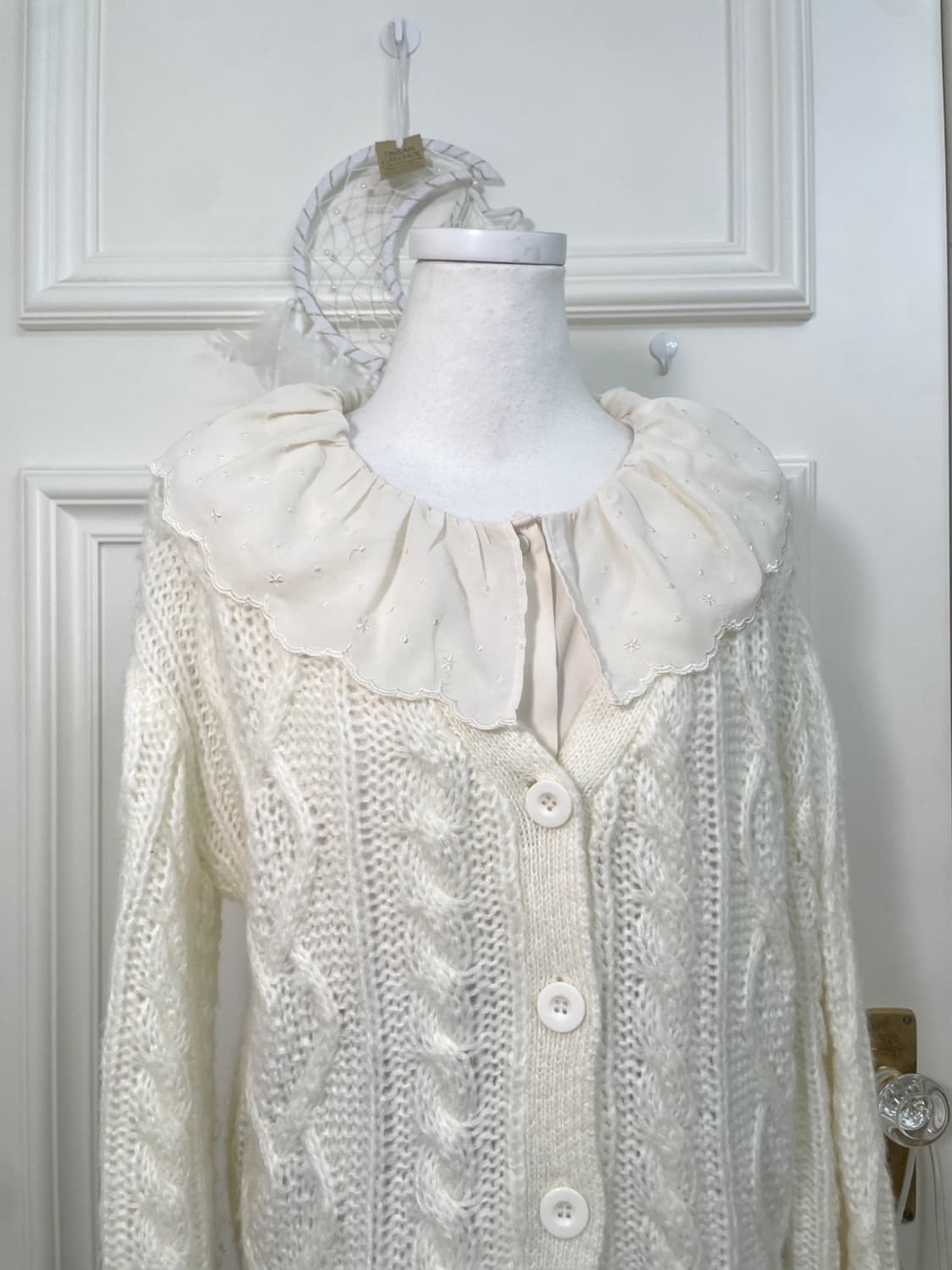 ivory basic v-neck twist cardigan&EARTH 상품이미지6