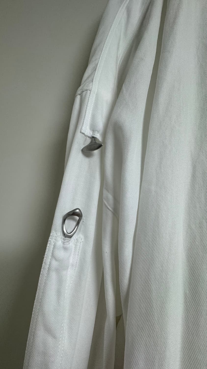 [L] 헬무트랭 오픈 백 코튼 셔츠 (슬리브 컨트롤) 남여 모두 착용 상품이미지5