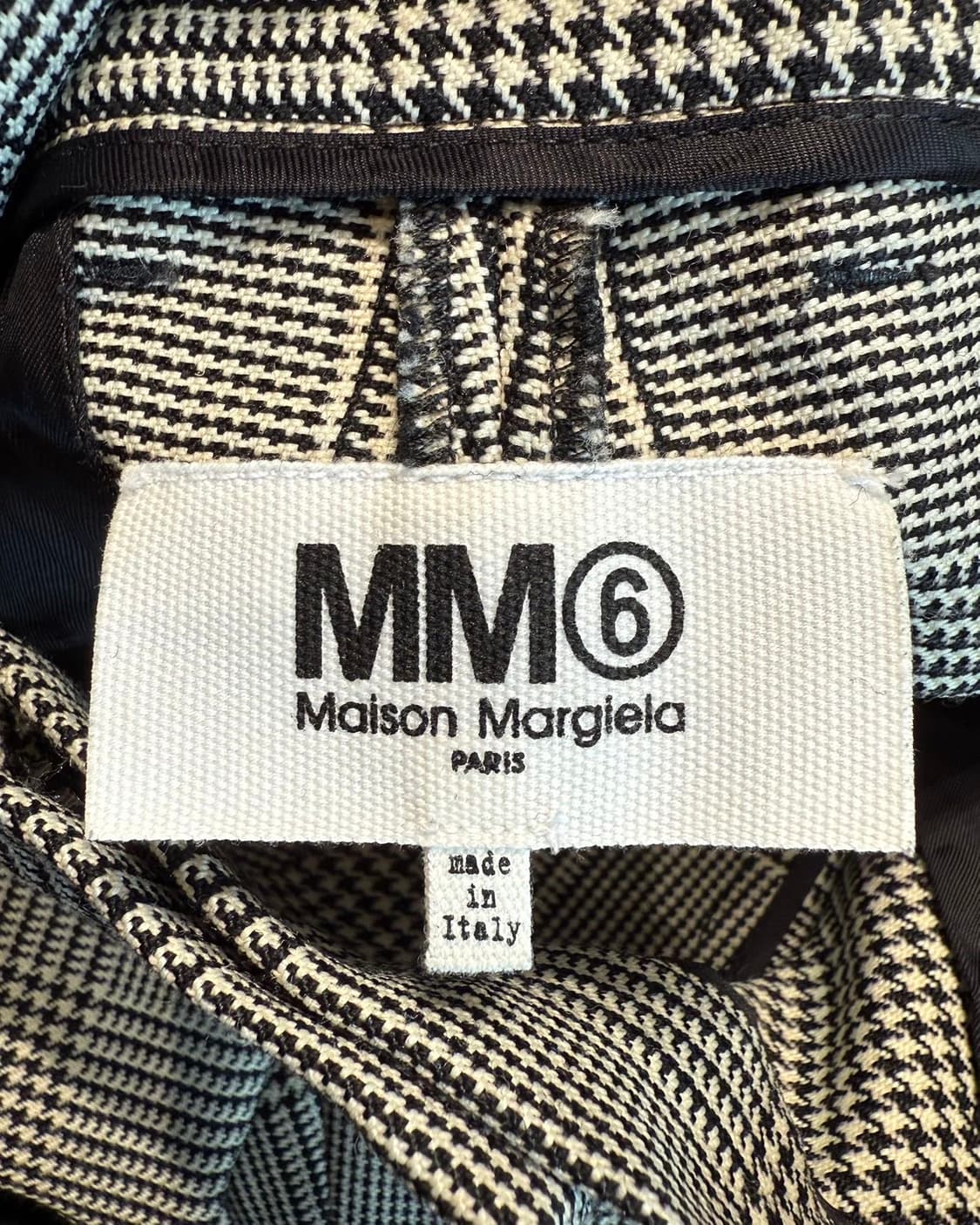 mm6 블랙 화이트 하운드투스 슬랙스 팬츠  상품이미지8