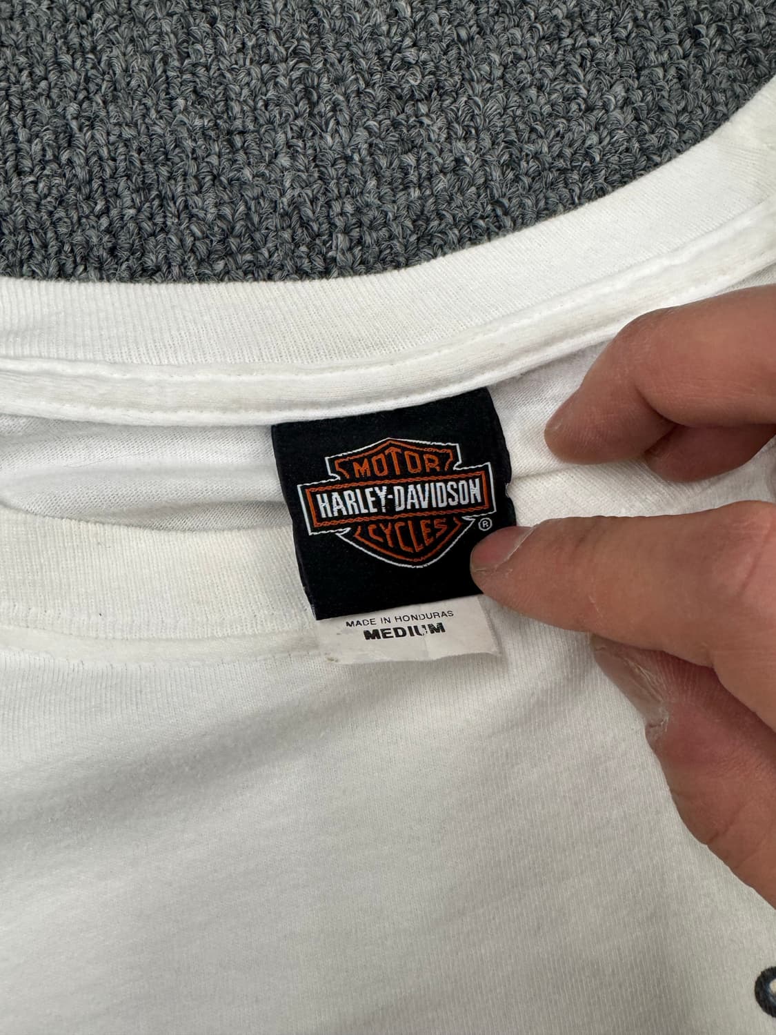 할리데이비슨 빈티지 스컬프린팅 롱슬리브 상품이미지3