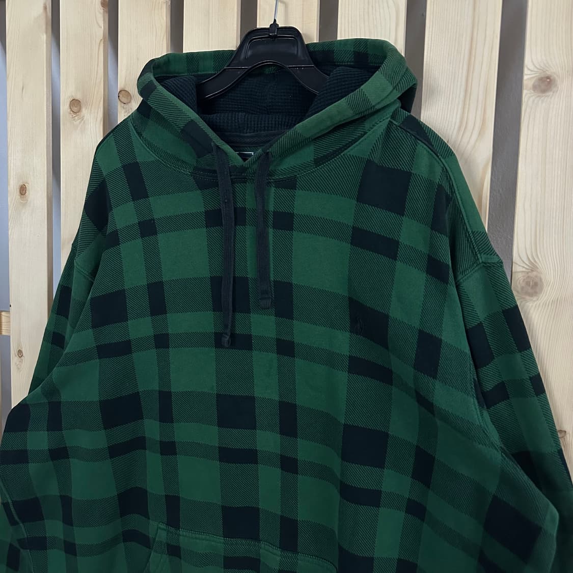 (2XL) 폴로 랄프로렌 그린 타탄체크 후드 상품이미지3