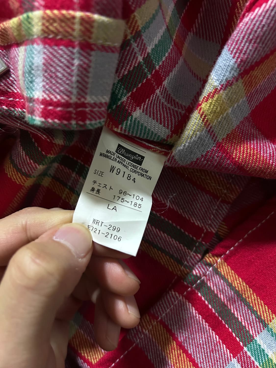 랭글러 웨스턴 플란넬 체크 셔츠 상품이미지7