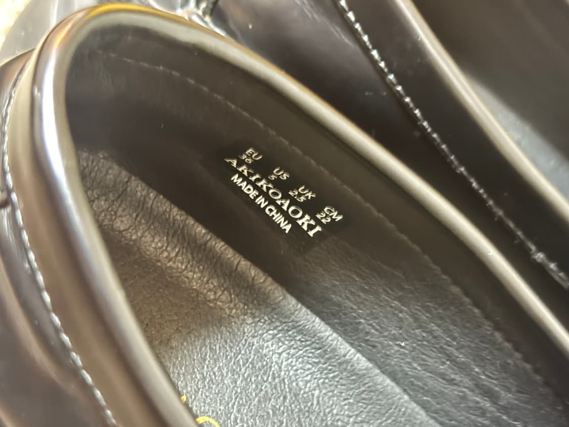 아키코아오키 로퍼 리얼레더 36 상품이미지2