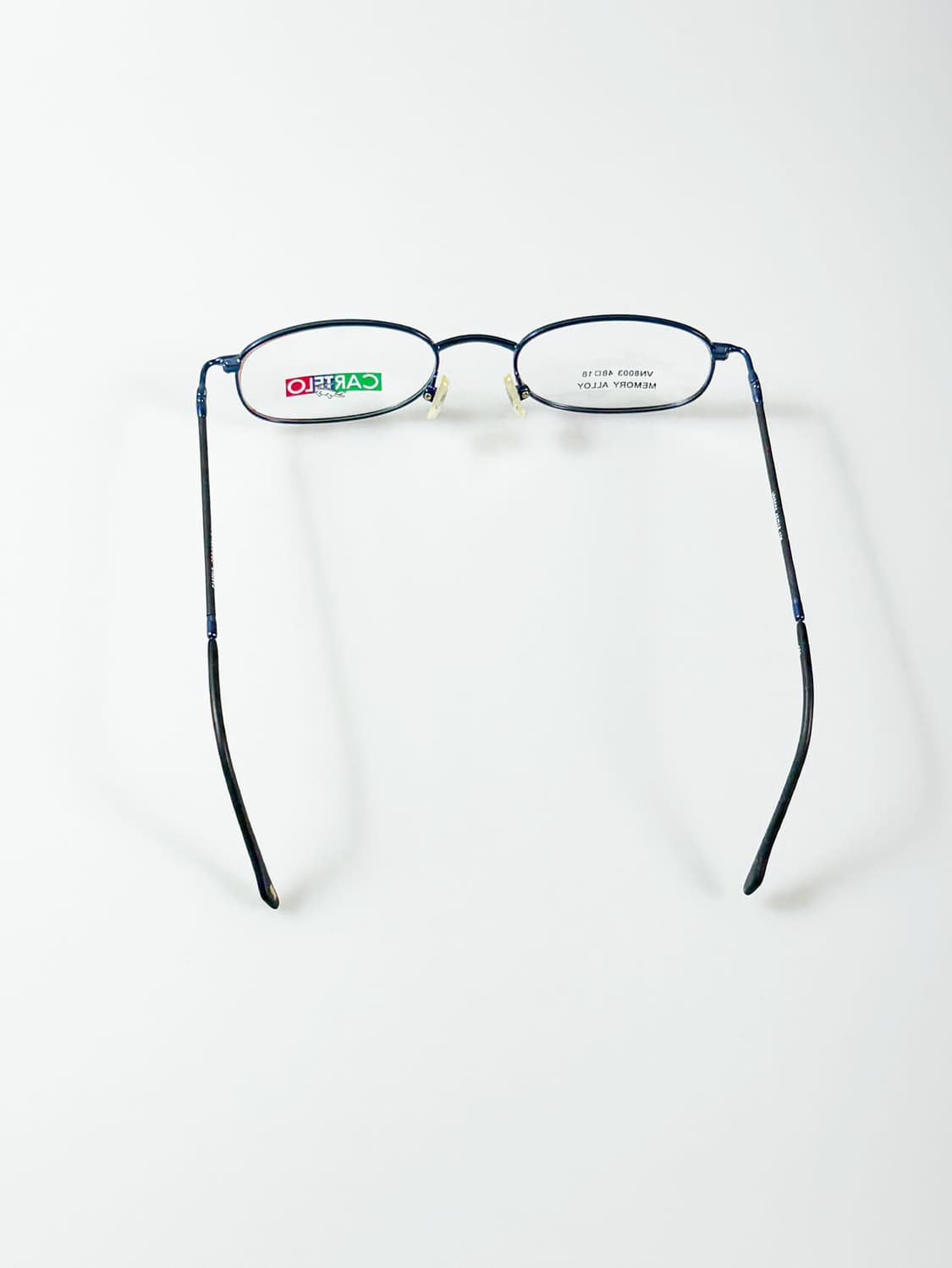 90s CARTELO 블루 메탈 슬림 스퀘어 빈티지 안경 상품이미지5