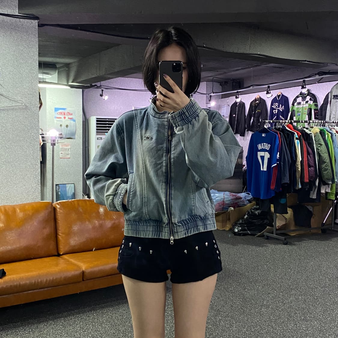 빈티지 데님 크롭 자켓 B2898   상품이미지1