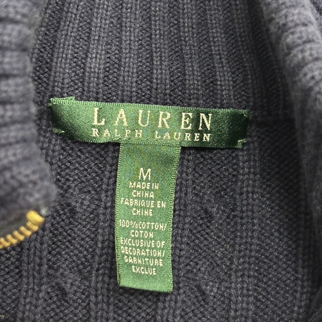 폴로 랄프로렌 금장 네이비 꽈배기 니트 가디건 M P00012 상품이미지3