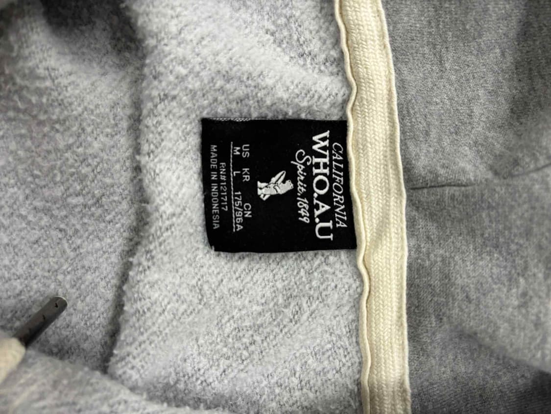 후아유 y2k 그레이 러블리힙 스웻 후드집업 희귀져지(L) 상품이미지4