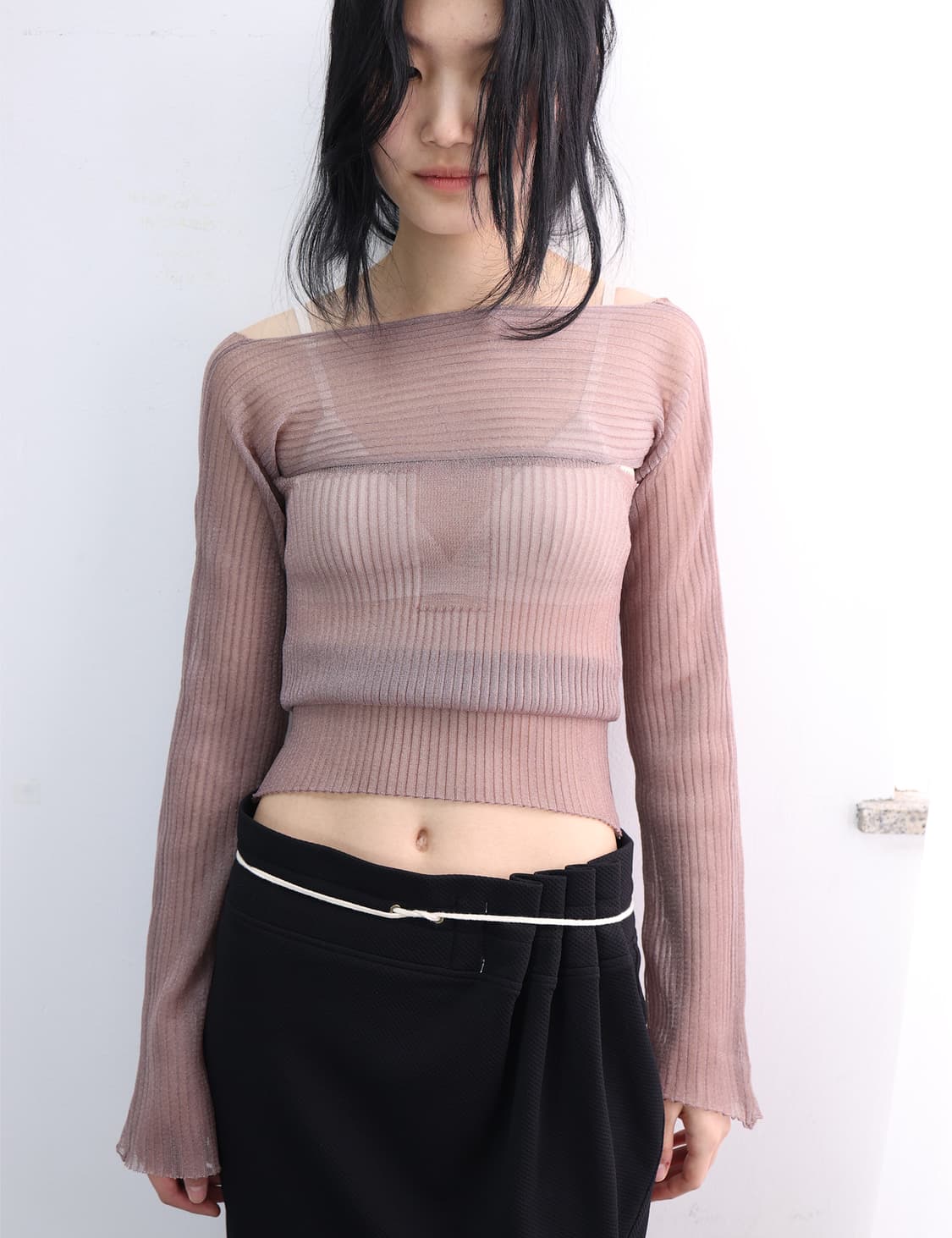 울리카상투스 시어 탱크 탑 sheer tank top 상품이미지2
