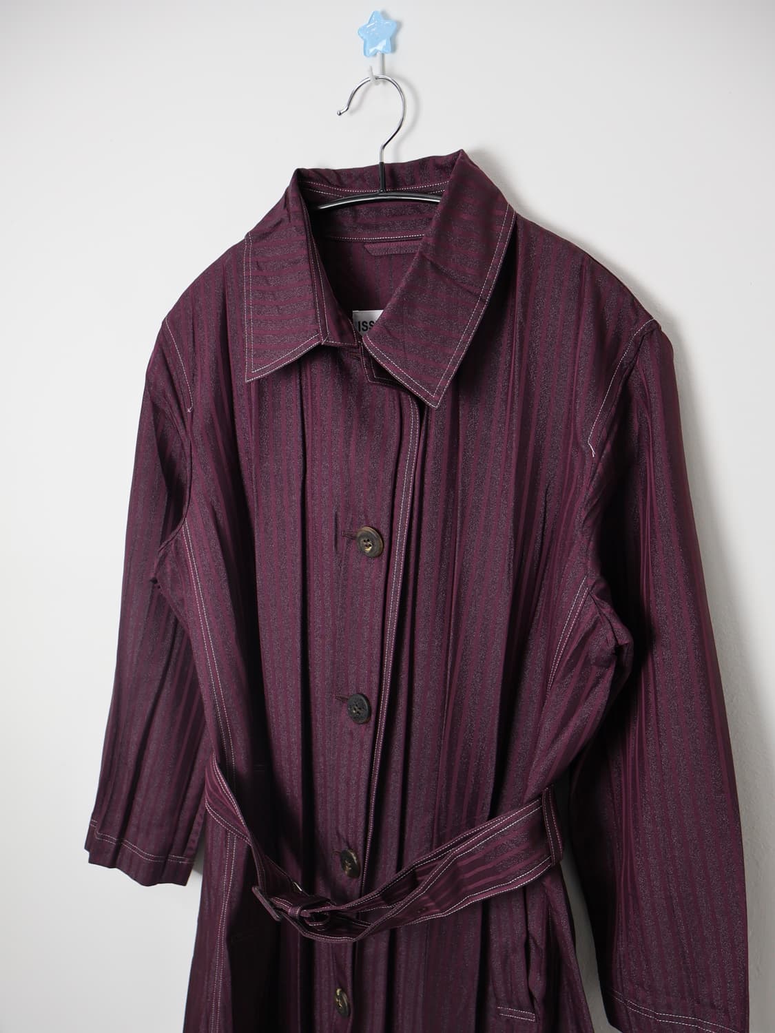 Issey Miyake Pleated Stripe Coat Dress 상품이미지3