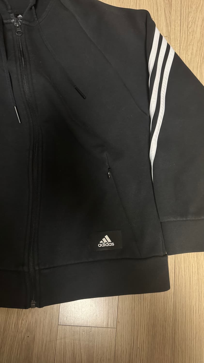 아디다스 여성 삼선 후드집업 S 블랙 상품이미지7