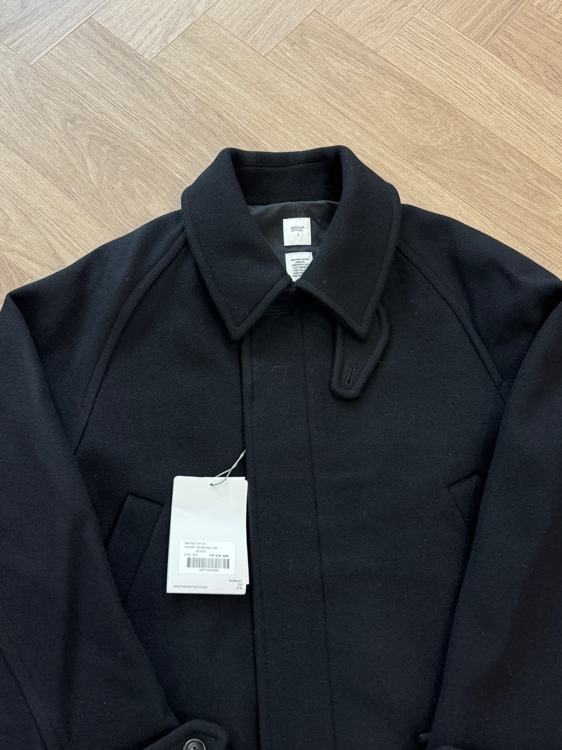 어나더오피스 보이저 발마칸코트 - 블랙 2사이즈 상품이미지2