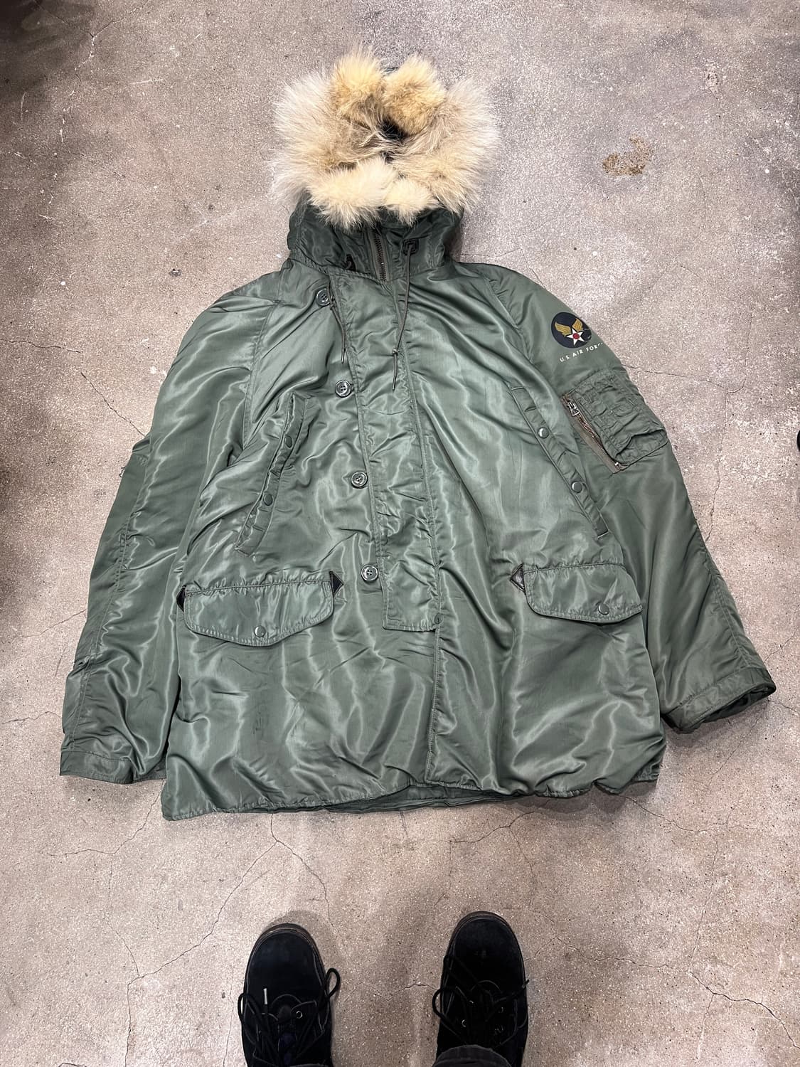 60’s 미공군 N-3B 플라잉 자켓 스카이라인 상품이미지2