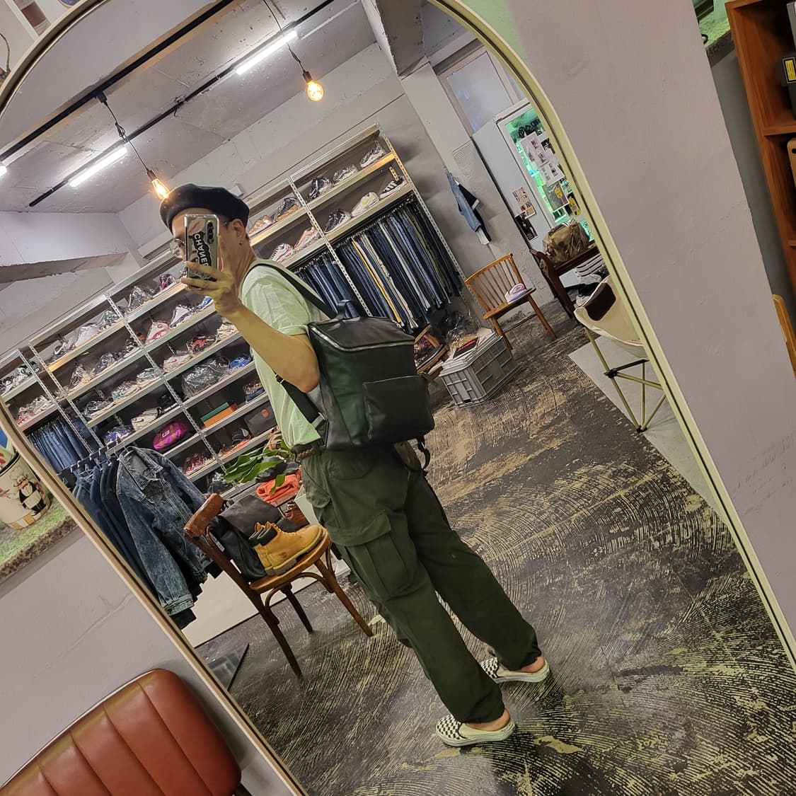 만다리나덕 레더 백팩 상품이미지9