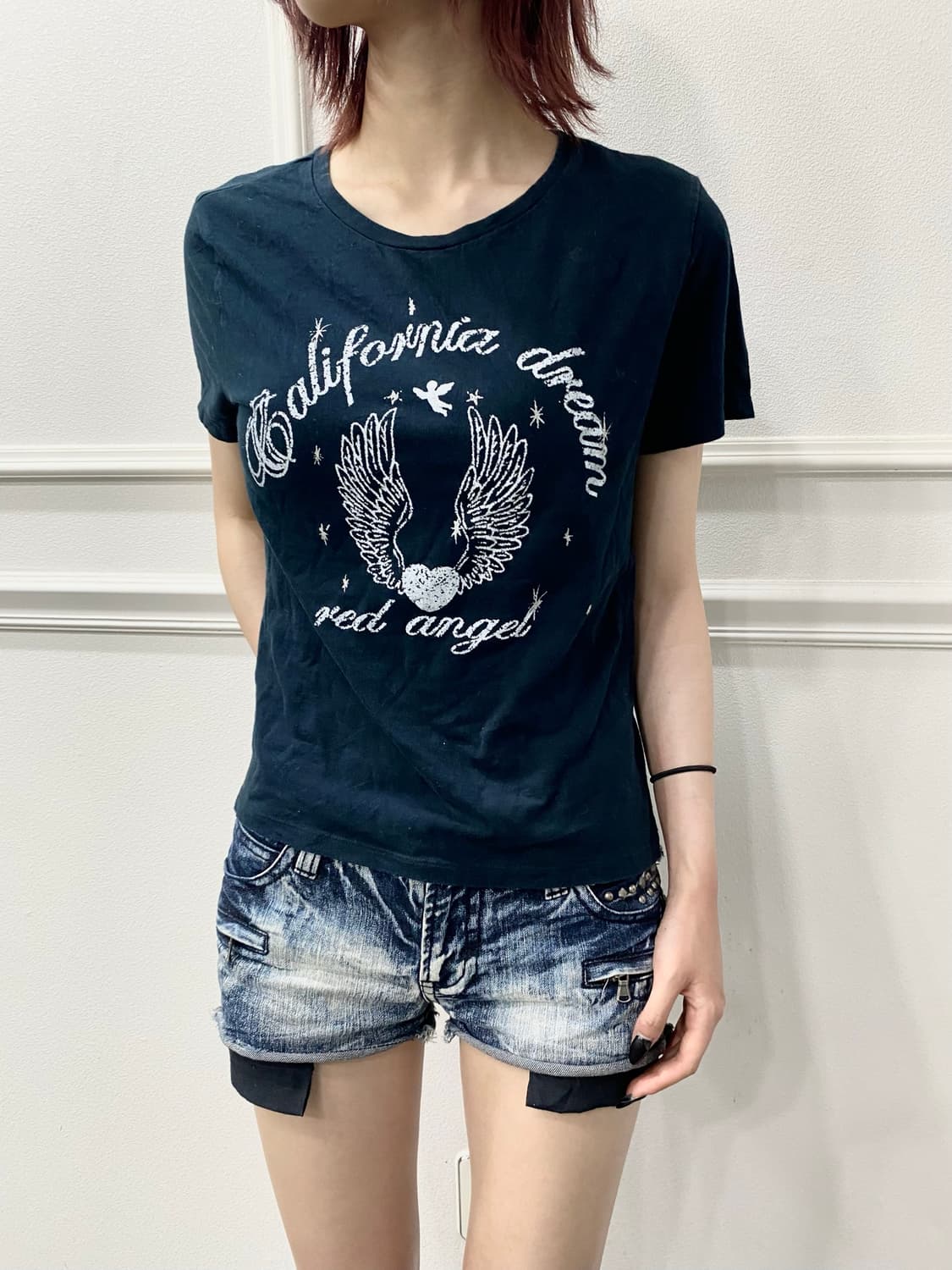 Y2K Wings Print Tee 상품이미지1