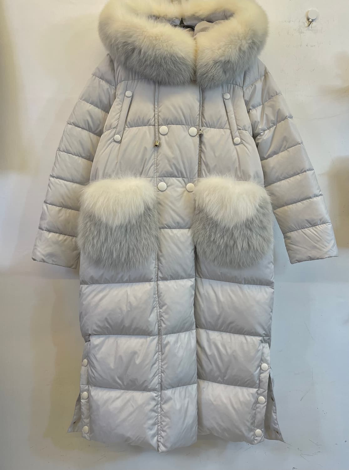 수입 폭스퍼 롱패딩:) 화이트실버패딩 희귀템 여성롱패딩롱다운 상품이미지2