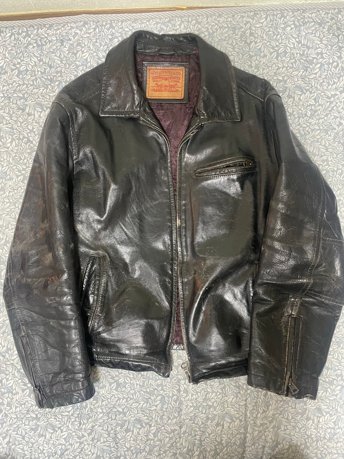 90s 리바이스 디트로이트 자켓 싱글 레더자켓 상품이미지1