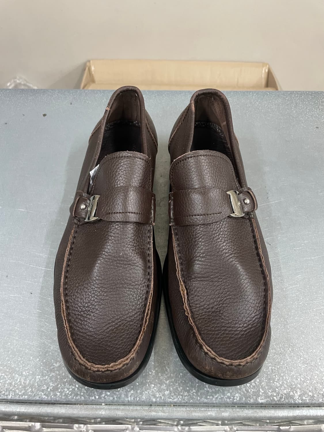 페리가모 브라운 로퍼 US9 상품이미지5