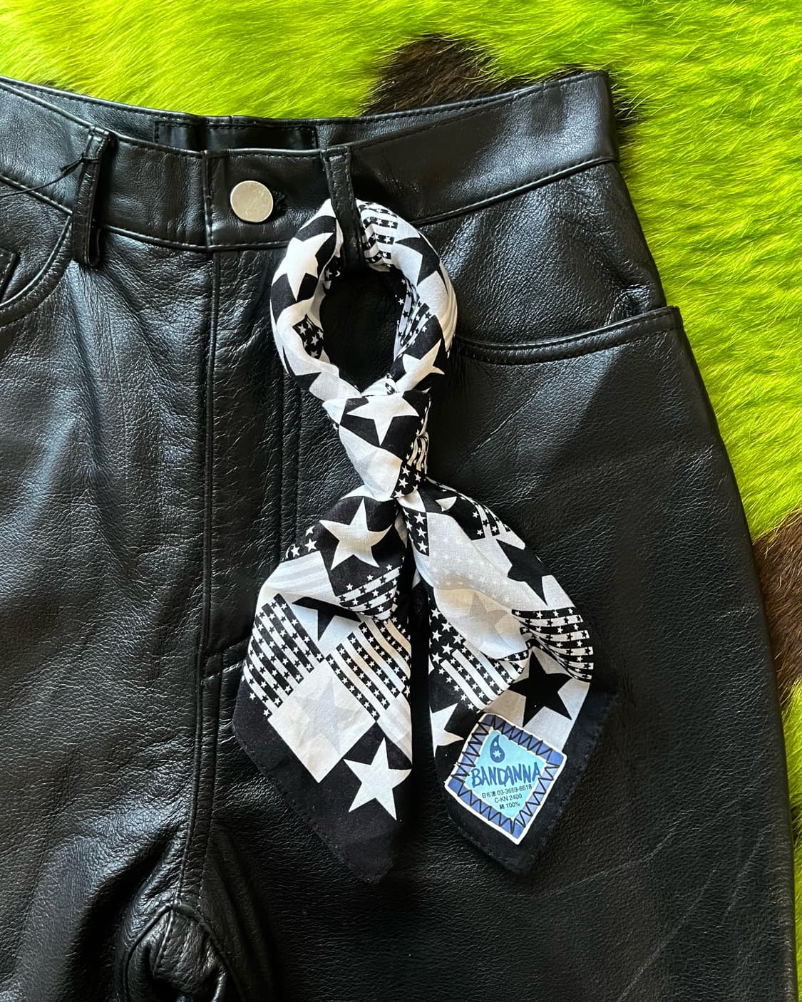 JPN Punk Star Pattern Bandana Scarf 상품이미지3