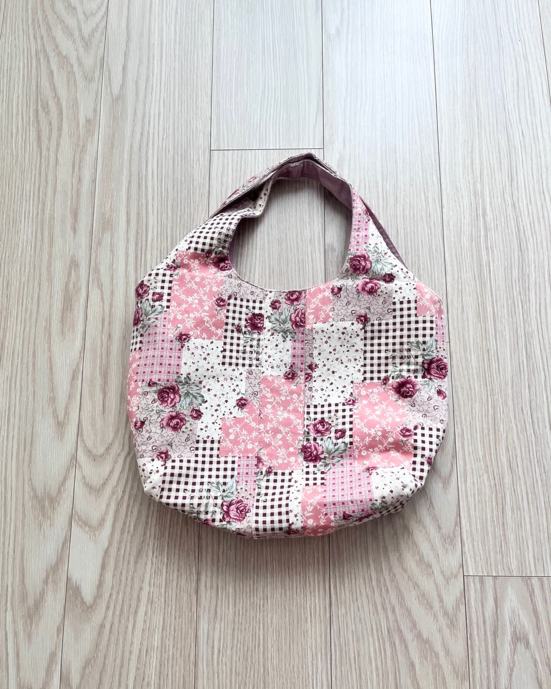 핑크 꽃 패턴 토트백 상품이미지2