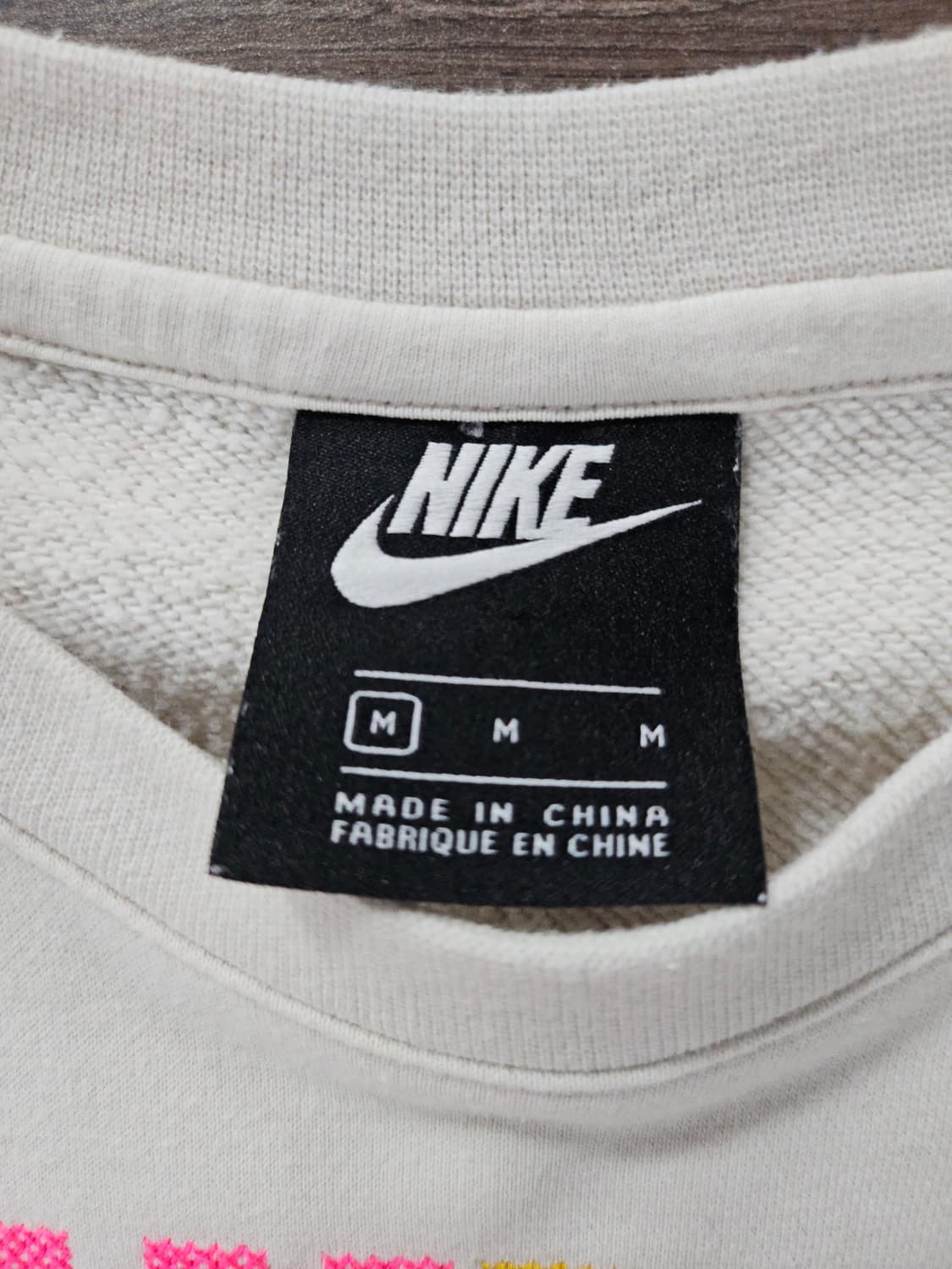 나이키 컬러 스우시 크롭 맨투맨 아이보리 M 상품이미지2