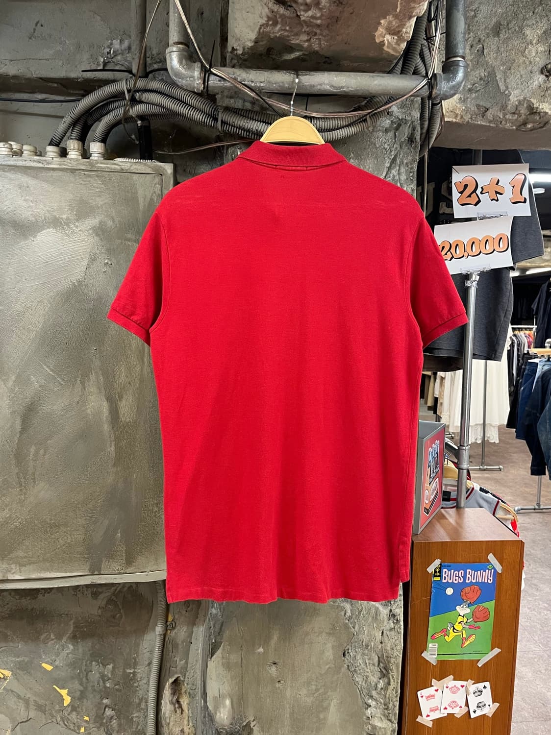 폴로 랄프로렌 반팔 카라티 레드 L #csz4047 상품이미지2