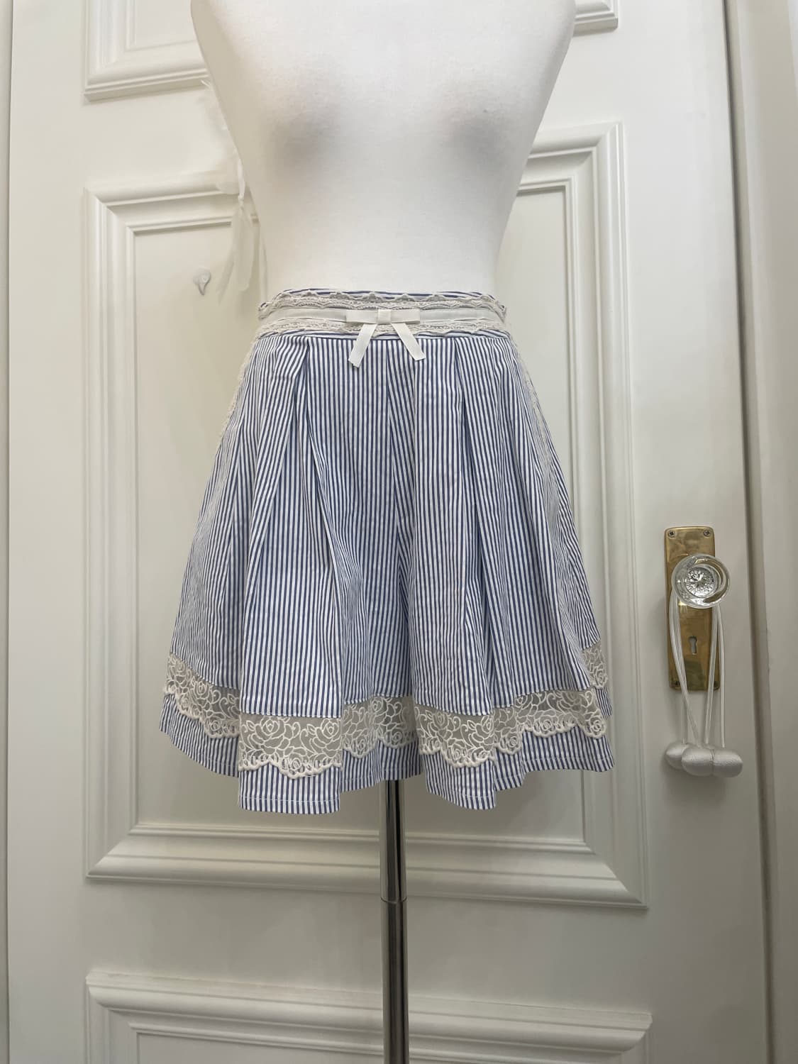 AXES FEMME stripe lace pleats back bandi 상품이미지4