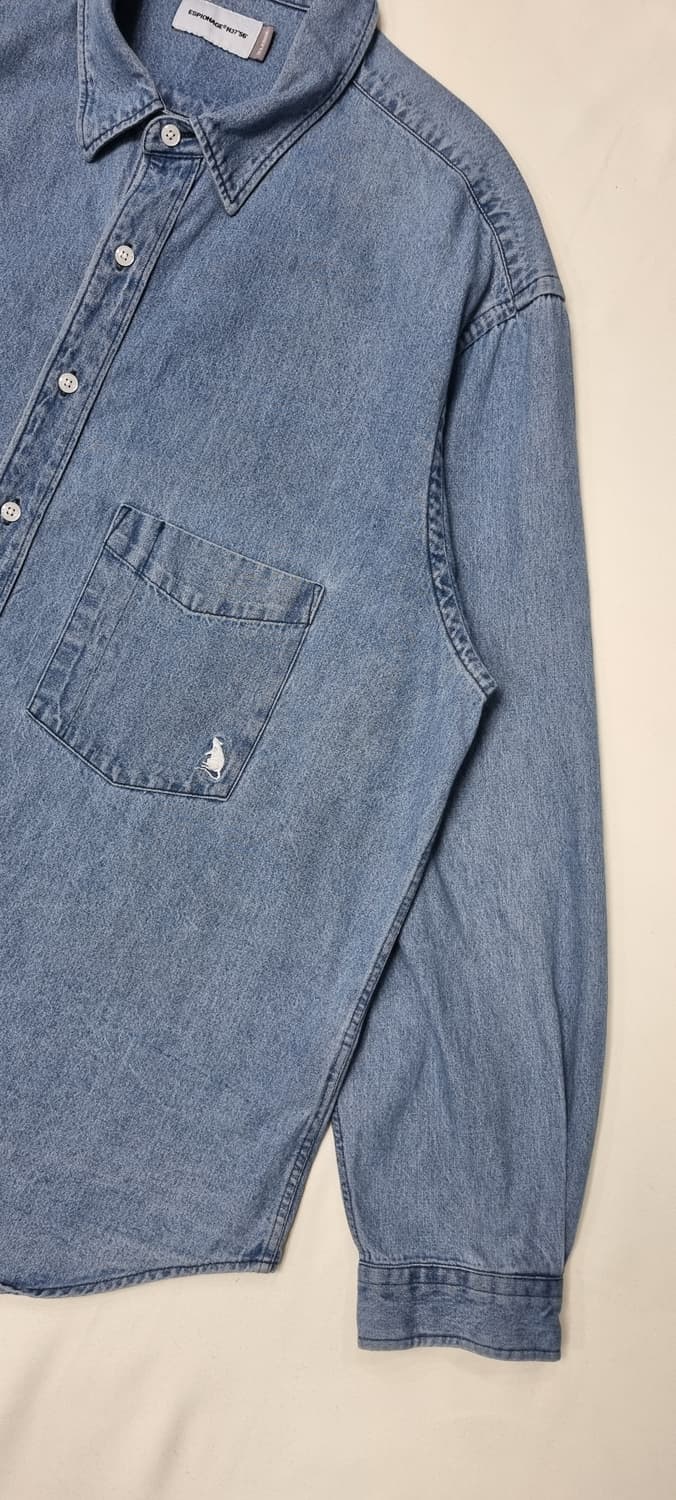 에스피오나지 인디고 워시드 워버핏 셔츠 XL _ 남성 상품이미지5