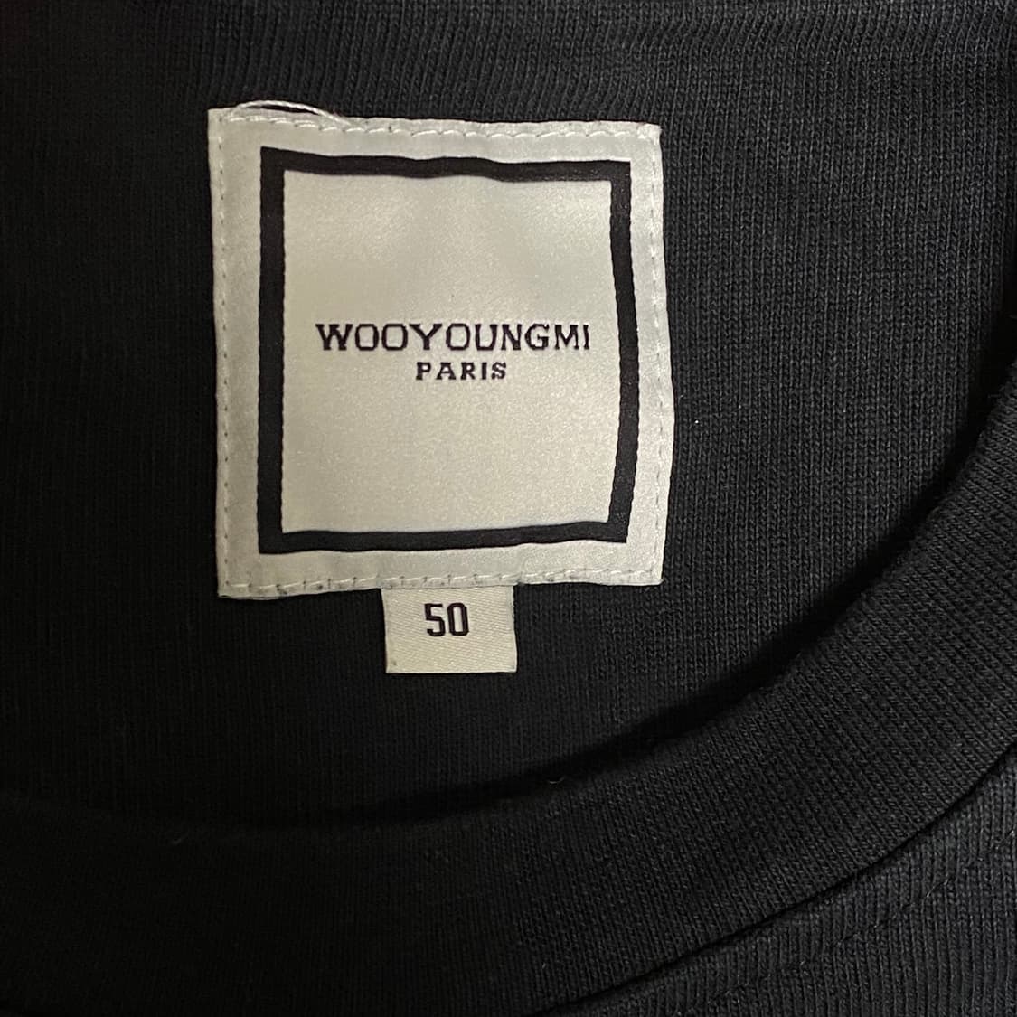 우영미 블랙 코튼 오버핏 티셔츠 50 상품이미지6