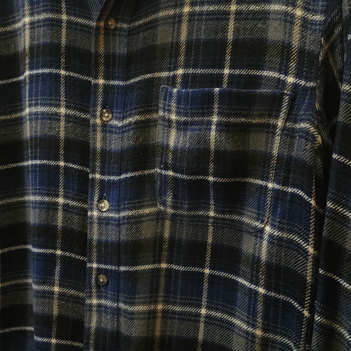 90s 아메리칸 빈티지 체크셔츠 플란넬 셔츠 워크셔츠 블루 m 상품이미지6