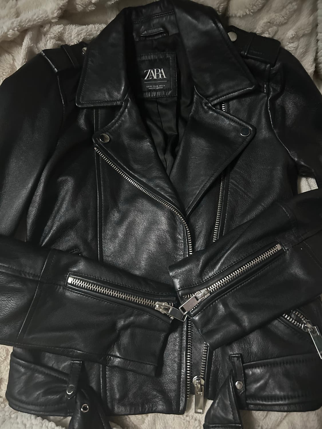 자라 가죽자켓 상품이미지1