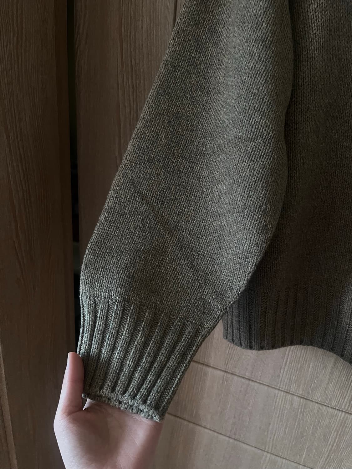 낫띵리튼 홀가먼트 크루넥니트 warmwood 상품이미지7