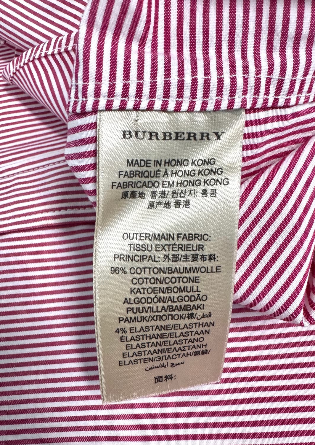 BURBERRY BRIT 버버리 브릿 레드 스트라이프 셔츠 L 상품이미지8