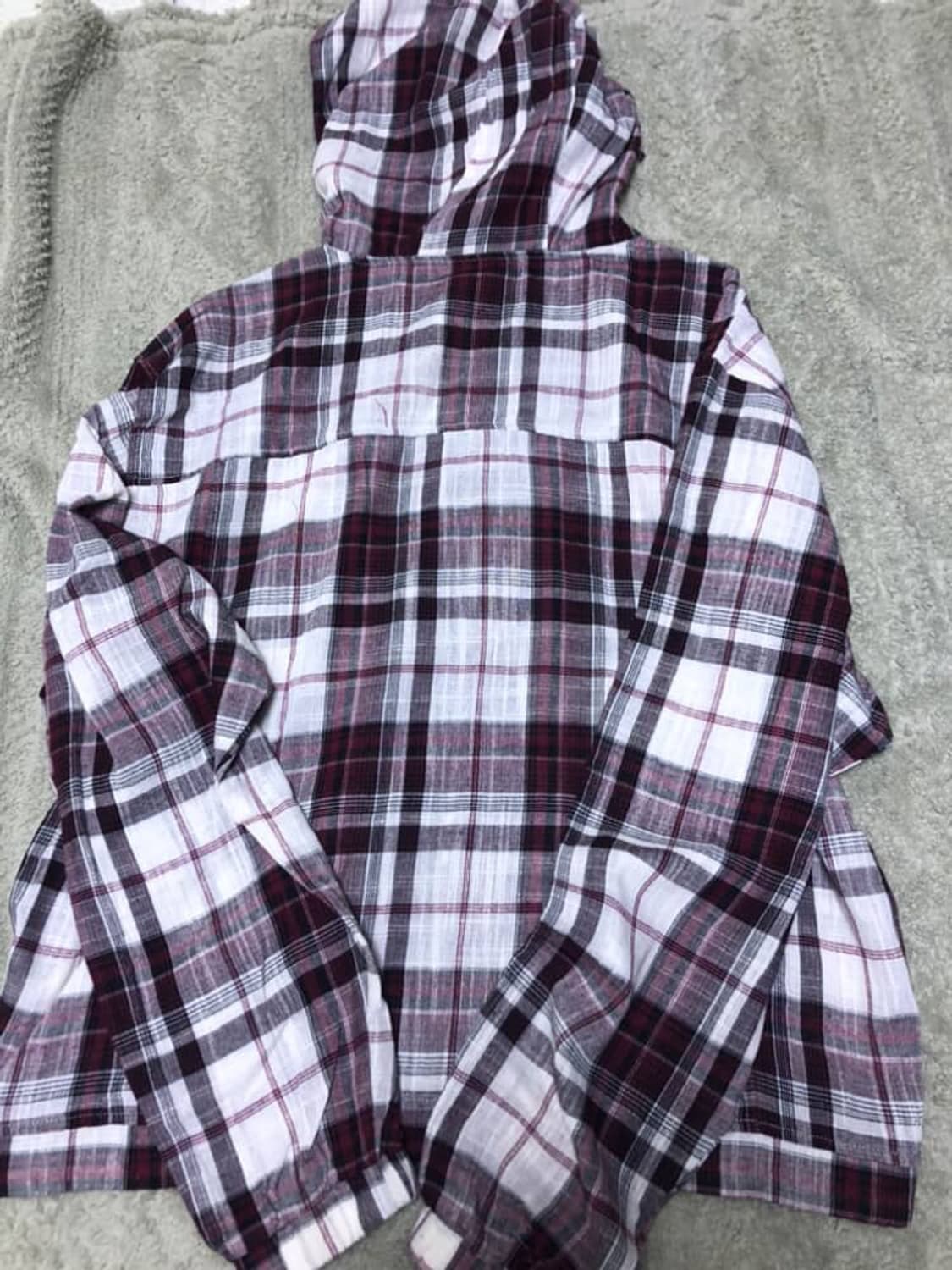 글랙 체크셔츠 후드집업 L 상품이미지3