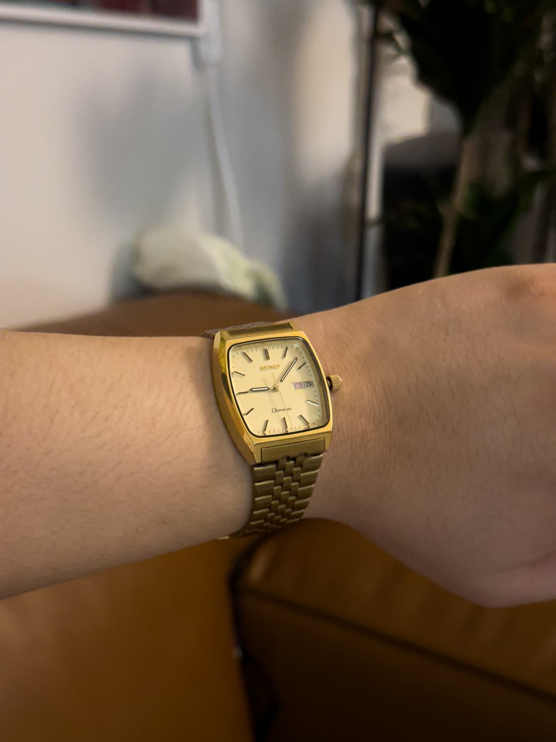 [중고] 빈티지 세이코 크로노스 5H23-512L 골드 TV 상품이미지3